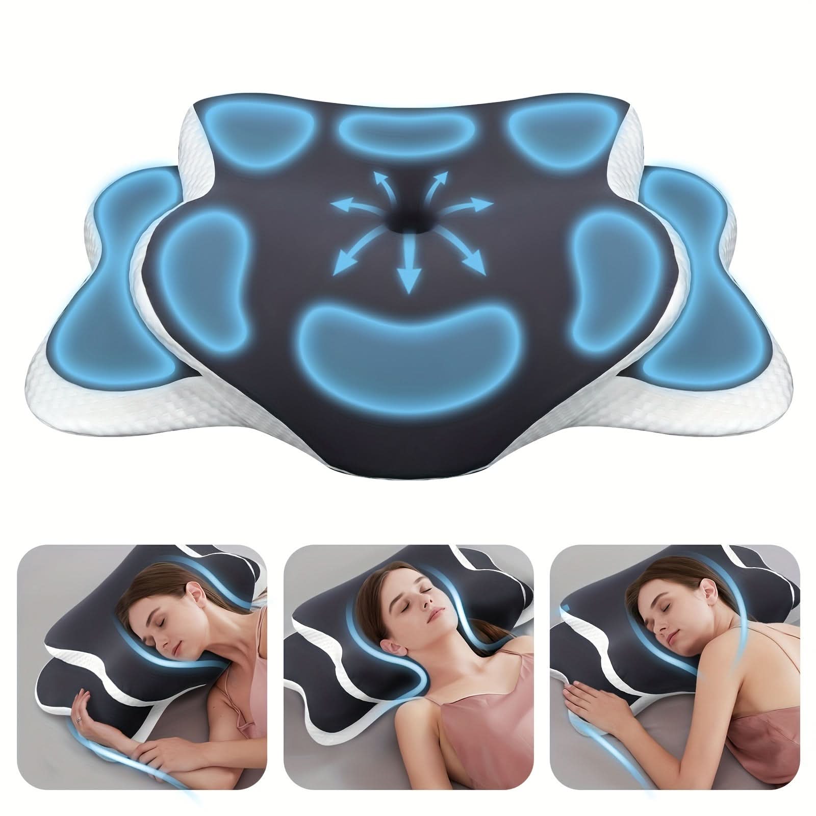 CloudEase – Premium Neck Support Pillow for Back Sleepers