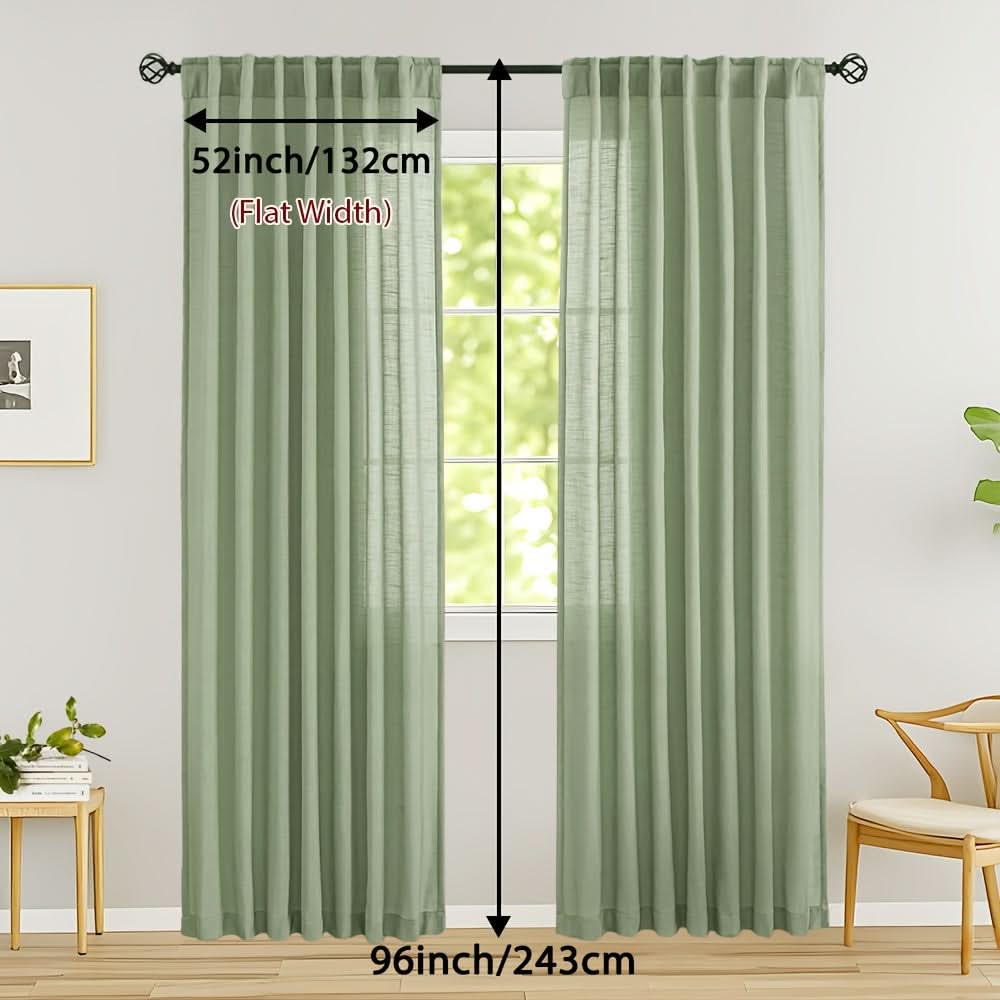 Breezy Linen Sheer Drapes for Natural Light and Privacy