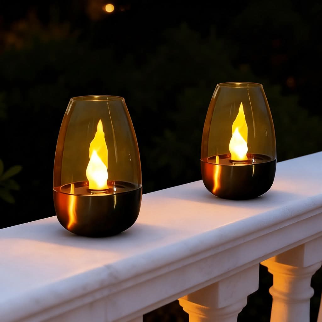 LuminousSolar – Elegant Outdoor Candle Light