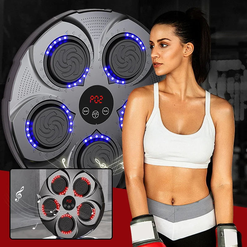 Wall-Mounted Rhythm Punching Trainer | Family Fitness Fun