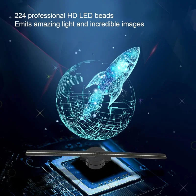 Dynamic 3D Holographic Projection Fan
