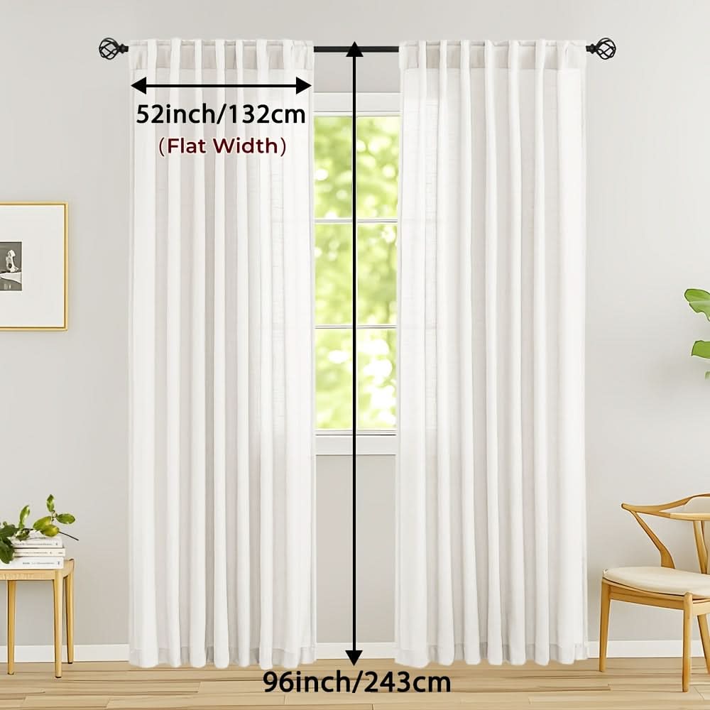 Breezy Linen Sheer Drapes for Natural Light and Privacy