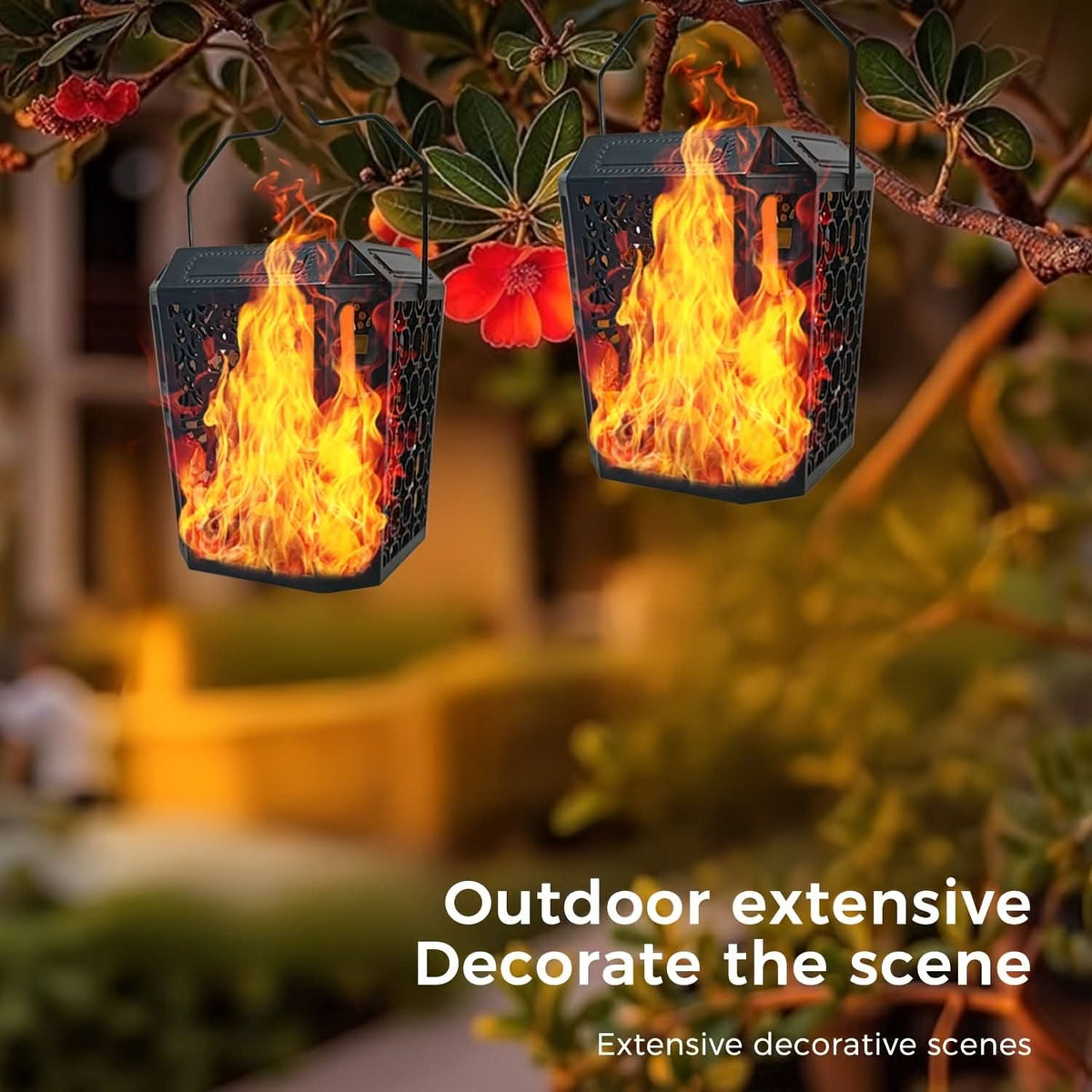 SunGlow Flickering Solar Lantern for Outdoor Ambiance