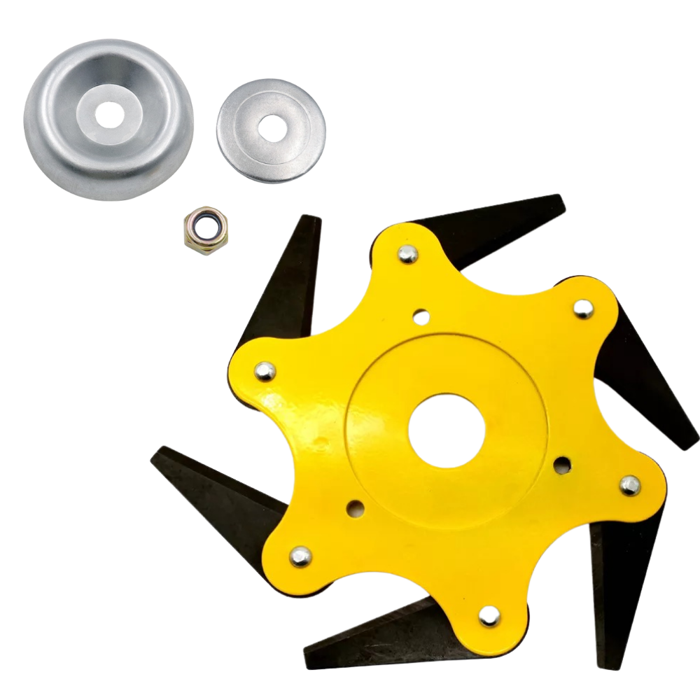 Durable Cutting Head with 6 Steel Blades – Trimmer Accessory