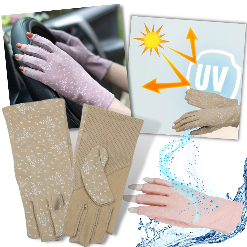 Chic UV-Resistant Cotton Handwear