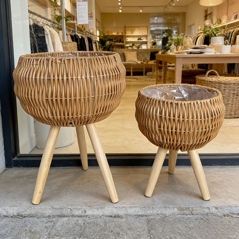 EcoChic Woven Planter Set for Indoor Plant Elegance