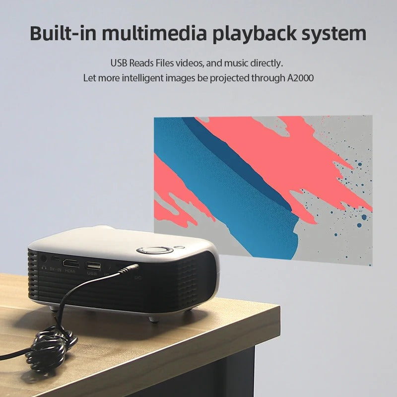 Compact HD Travel Projector for On-the-Go Entertainment