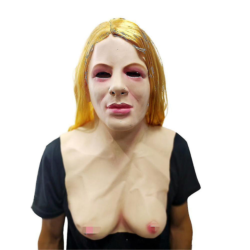 Lifelike Full-Face Latex Mask for Halloween & Cosplay Events