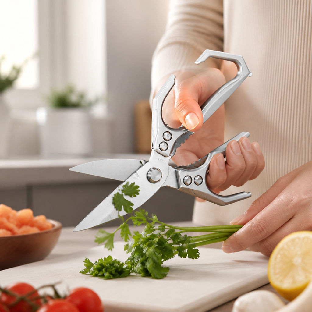 Stainless Steel Kitchen Scissors with Textured Handle