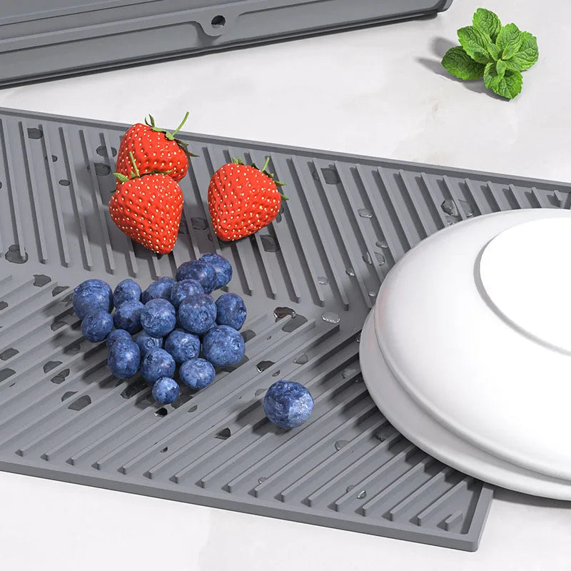 Versatile Silicone Dish Drying Mat for Effortless Kitchen Care