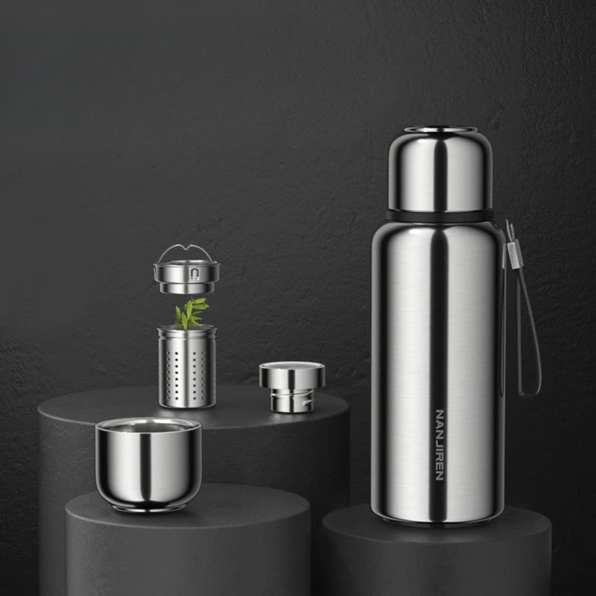 Premium Insulated Beverage Flask with Tea Infuser - 1000ml & 1500ml