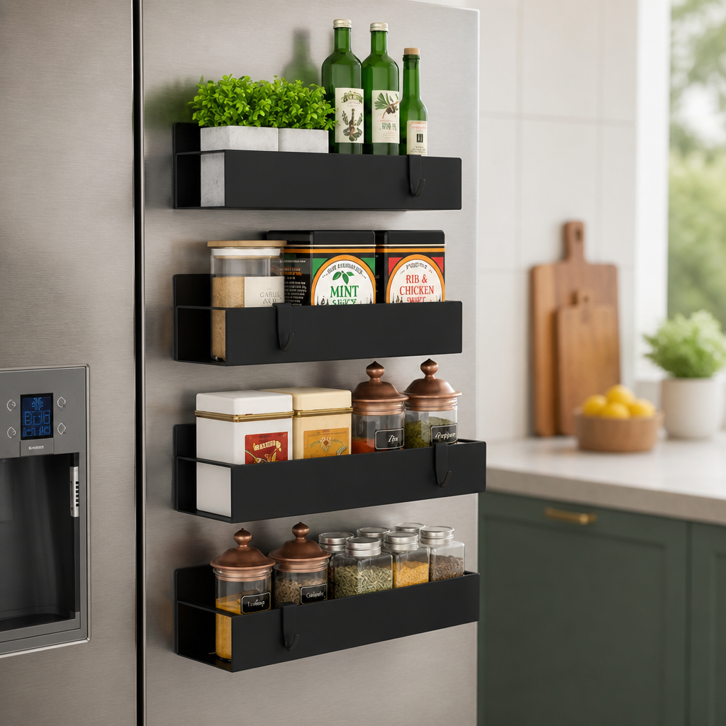 Powder-Coated Magnetic Spice Racks