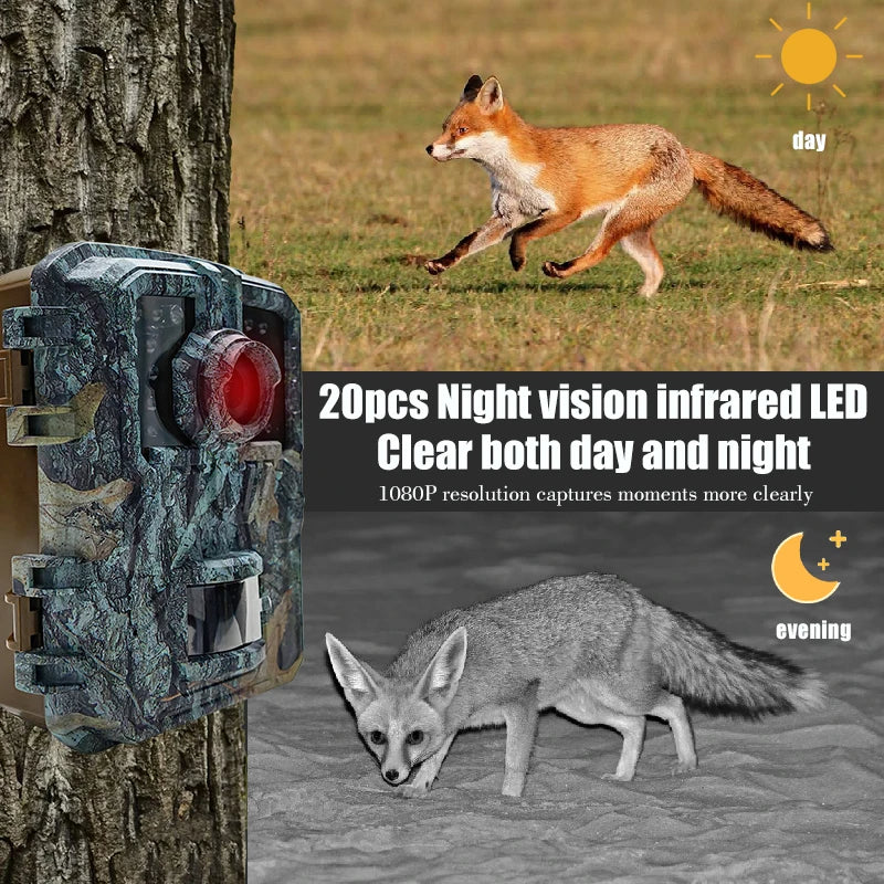Compact 16MP Wildlife Camera with Infrared Motion Detection