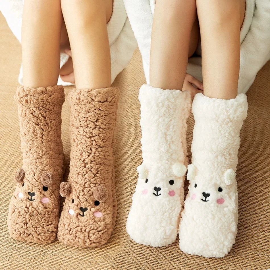 Cozy Critter Fleece Indoor Socks