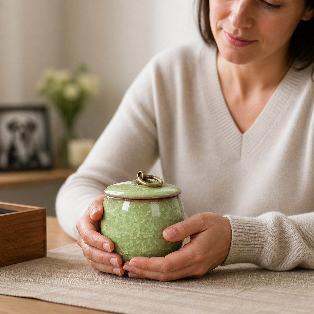 Handmade Ceramic Pet Memorial Urn (For Small Pets)