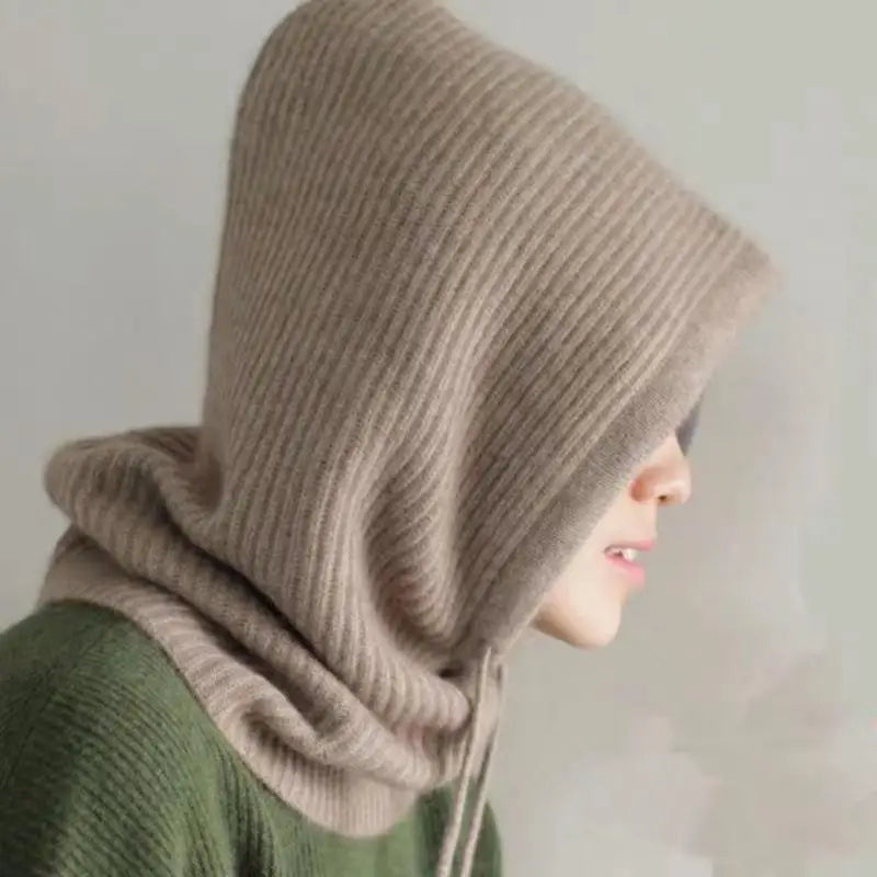 Cozy Cashmere Hooded Scarf Beanie for Ultimate Warmth