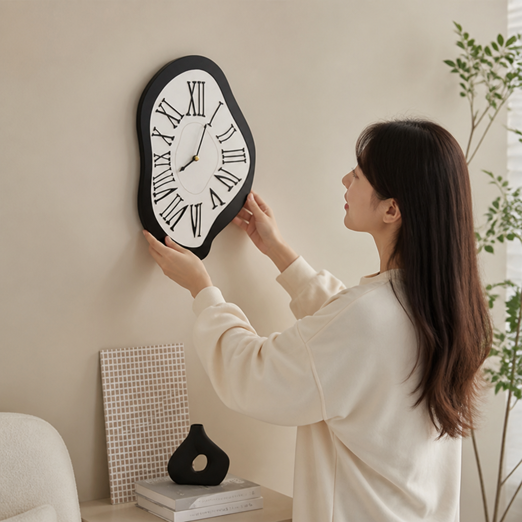 Silent Quartz Acrylic Roman Numeral Wall Clock