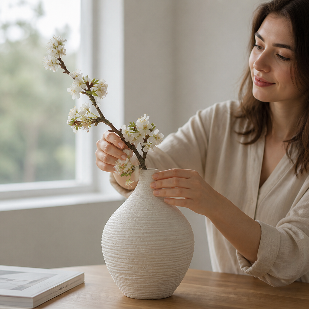 Nordic Minimalist Matte Ceramic Vase