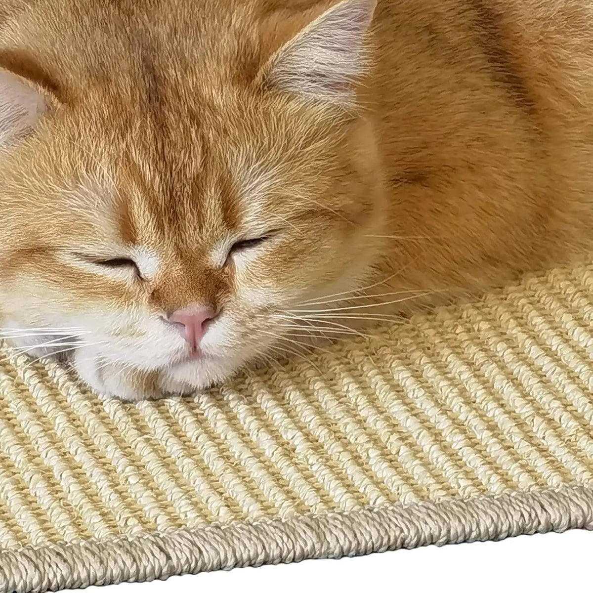Durable Natural Fiber Cat Scratching Mat for Playtime & Relaxation