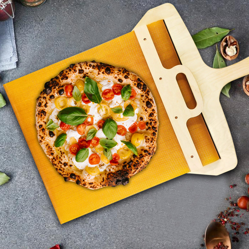 Birch Wood Pizza Peel with Sliding Mechanism – Adjustable Design
