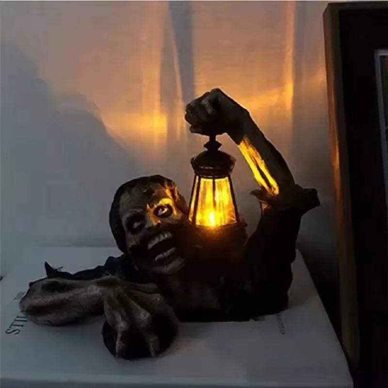 Chilling Undead Lantern Decor for Spooky Outdoor Displays