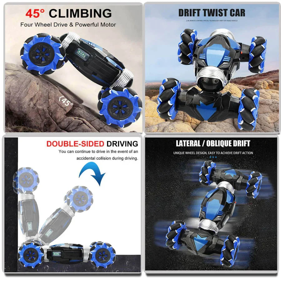 All-Terrain Remote Stunt Car with Dual Control Options