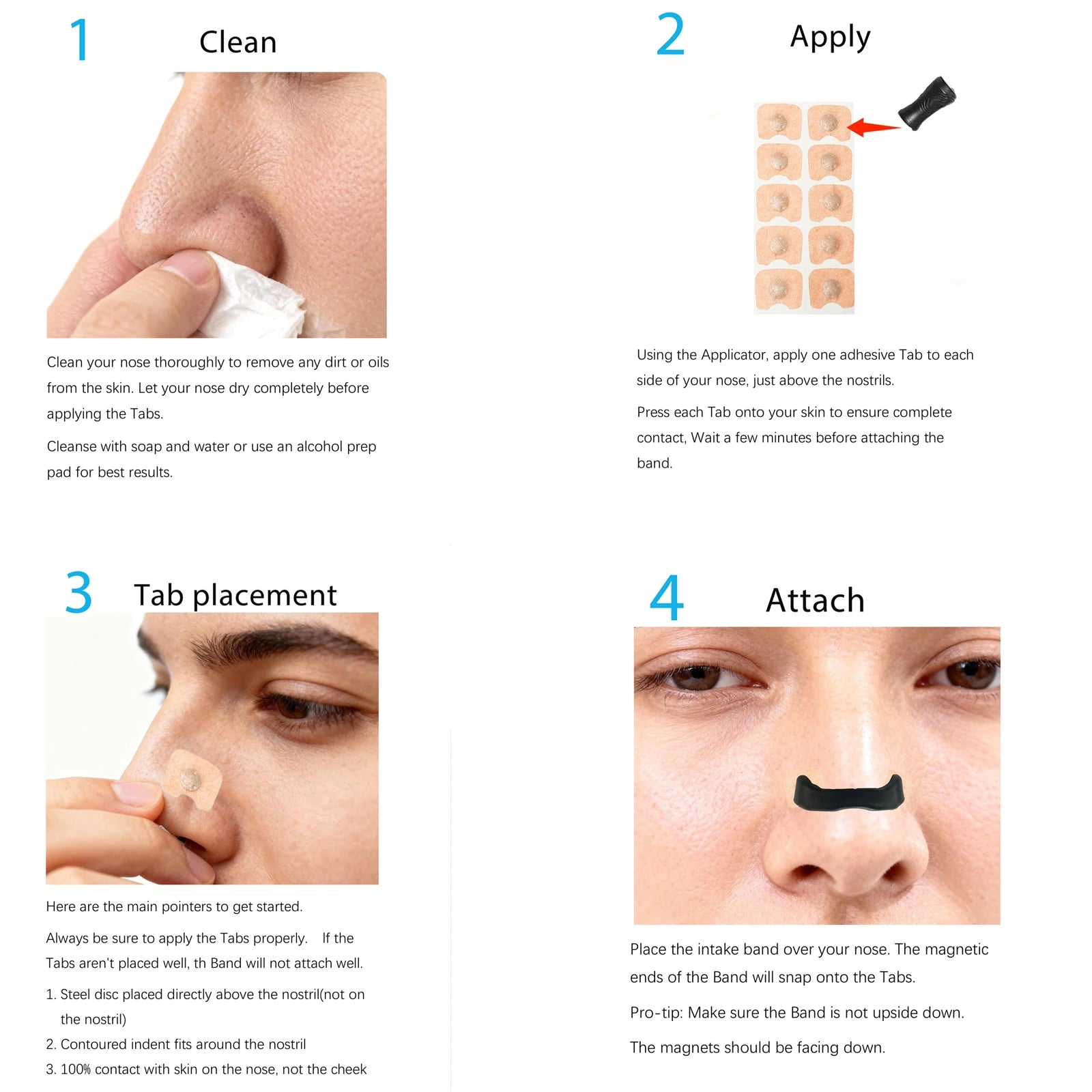 BreatheEasy Magnetic Nasal Strips for Improved Airflow