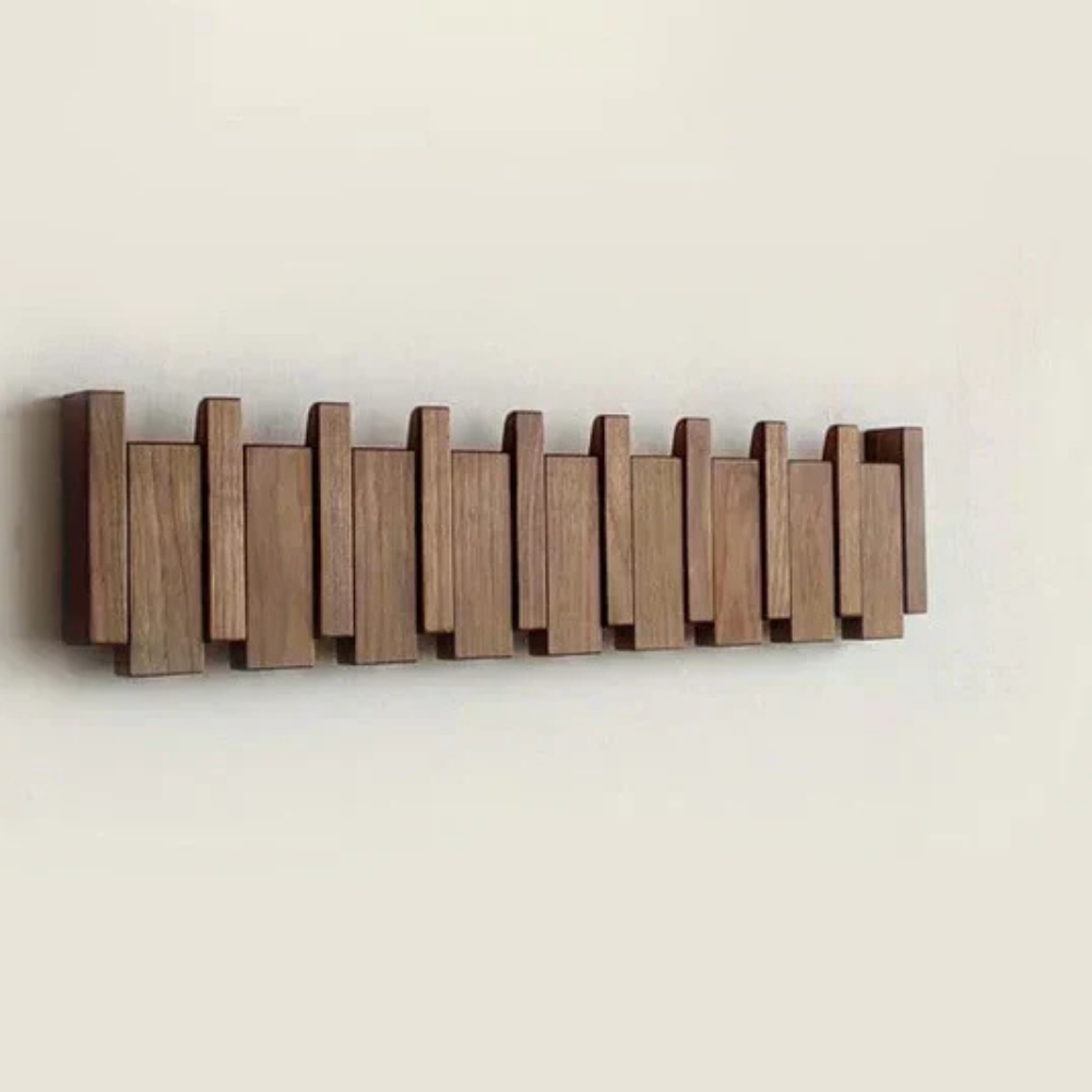 Harmony Rack – Artistic Wooden Coat Hanger for Walls
