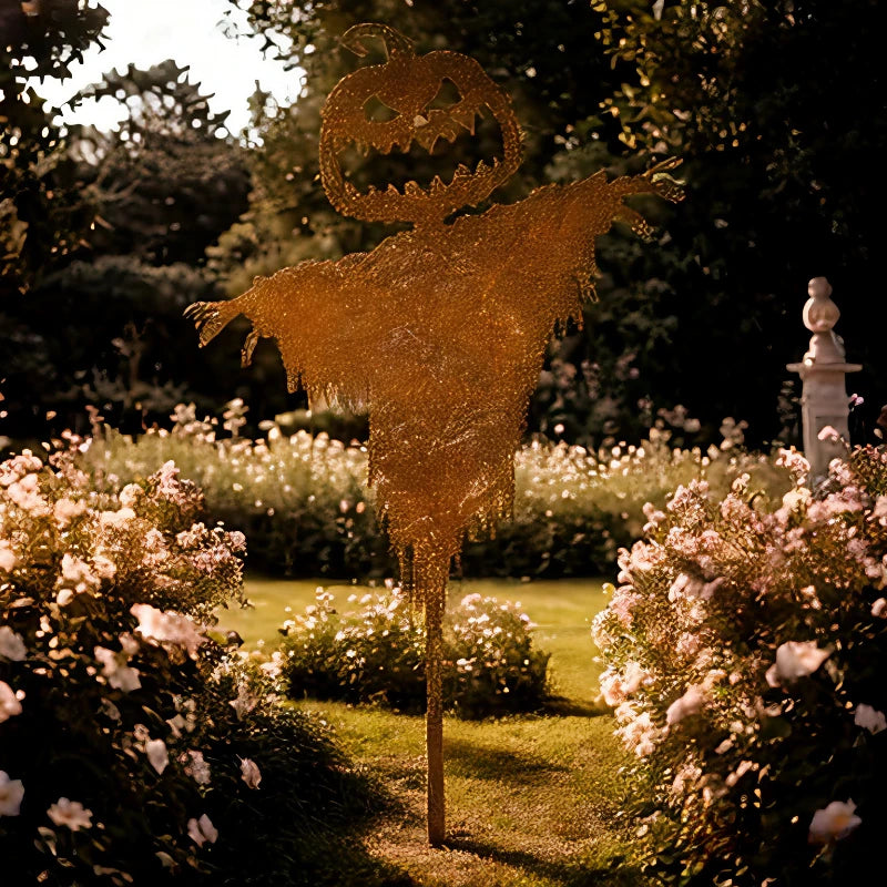 Charming Haunted Pumpkin Guardian for Halloween Decor