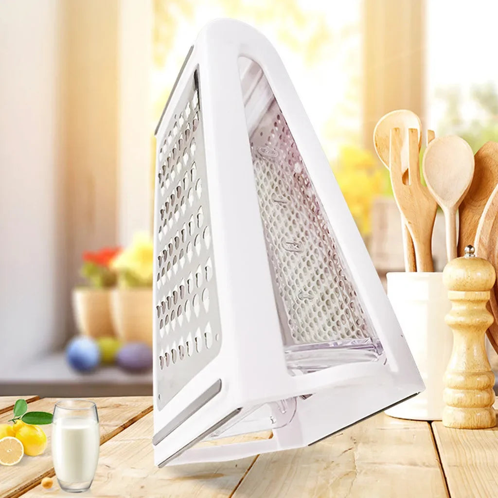 Dual-Sided Kitchen Grater with Collection Tray
