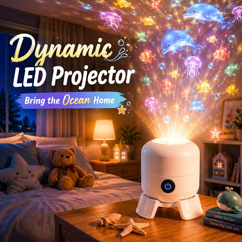 AuraSphere – Enchanting Rotating LED Projector for Your Space