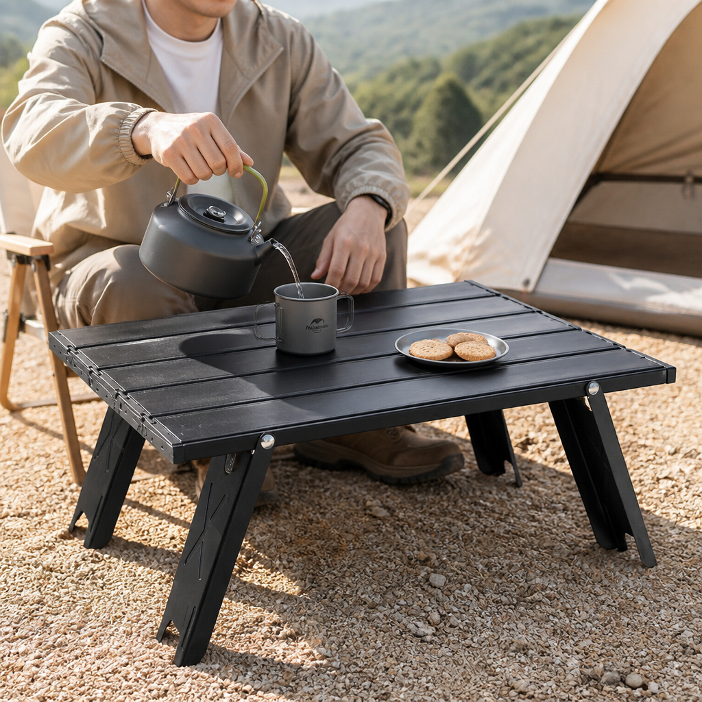Waterproof Foldable Outdoor Rectangular Aluminum Top Table