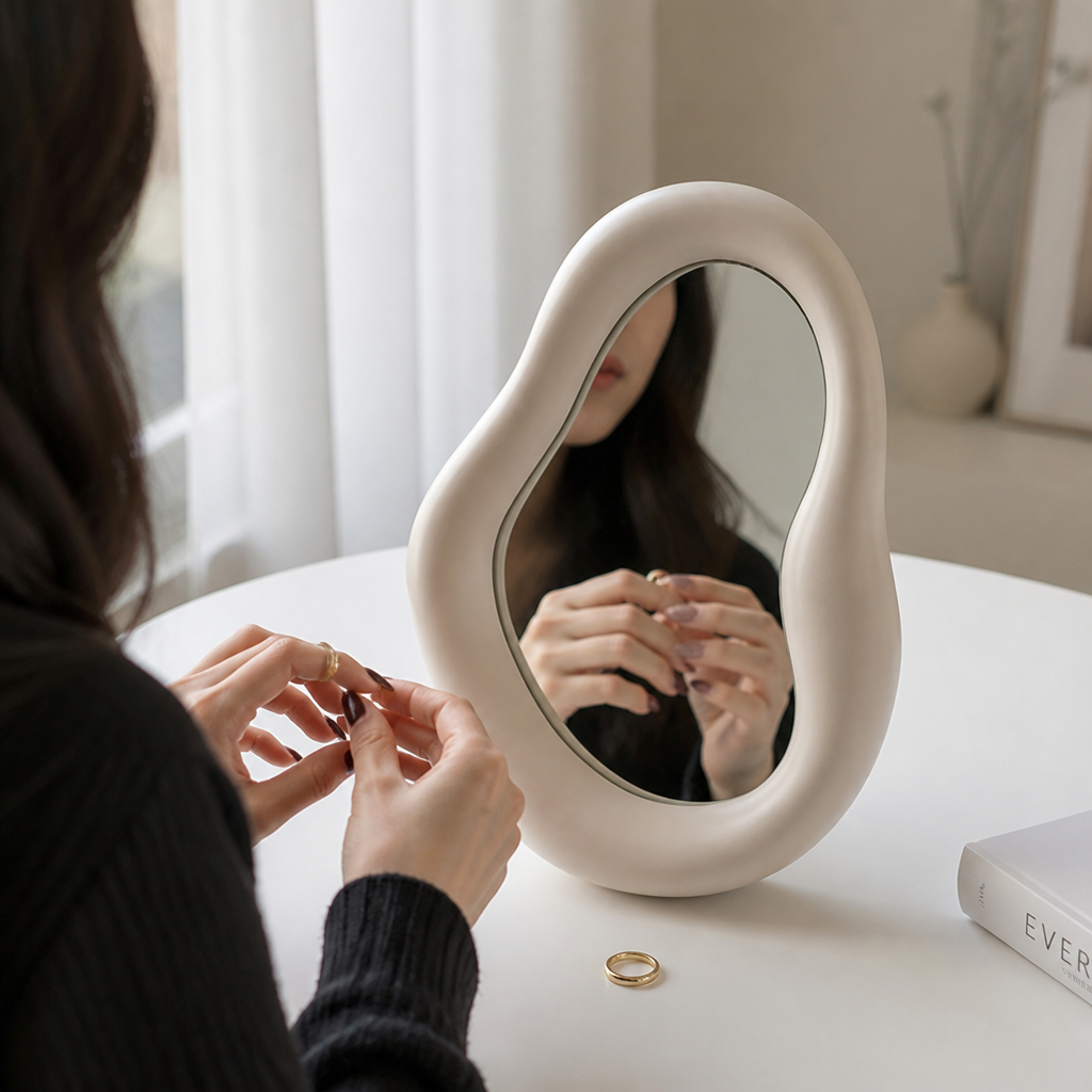 Warped Sculptural Wall Mirror