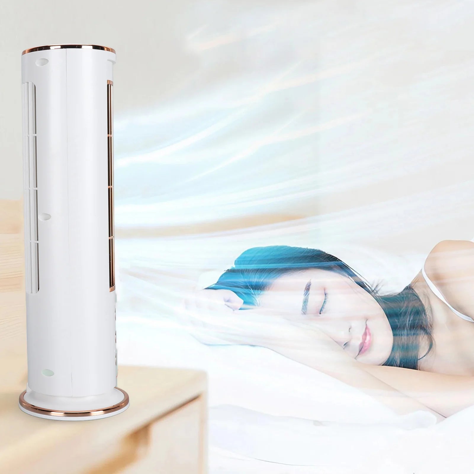 Compact Bladeless Cooling Tower Fan with Remote Control