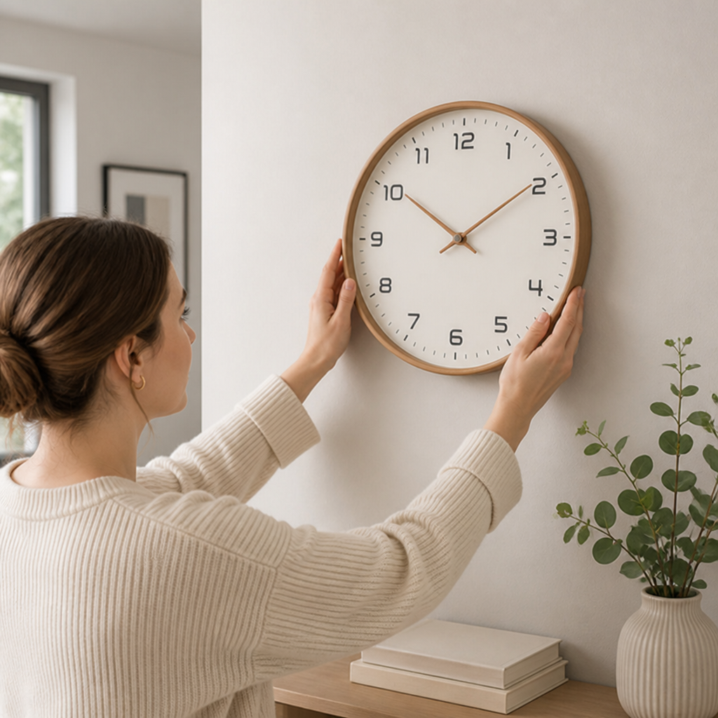 Scandinavian Solid Wood Silent Wall Clock