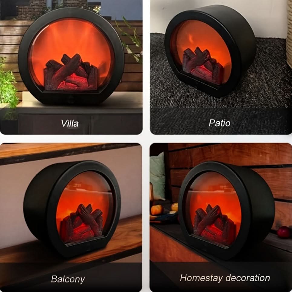 LumenGlow – Retro-Inspired Ambient Flame Lamp