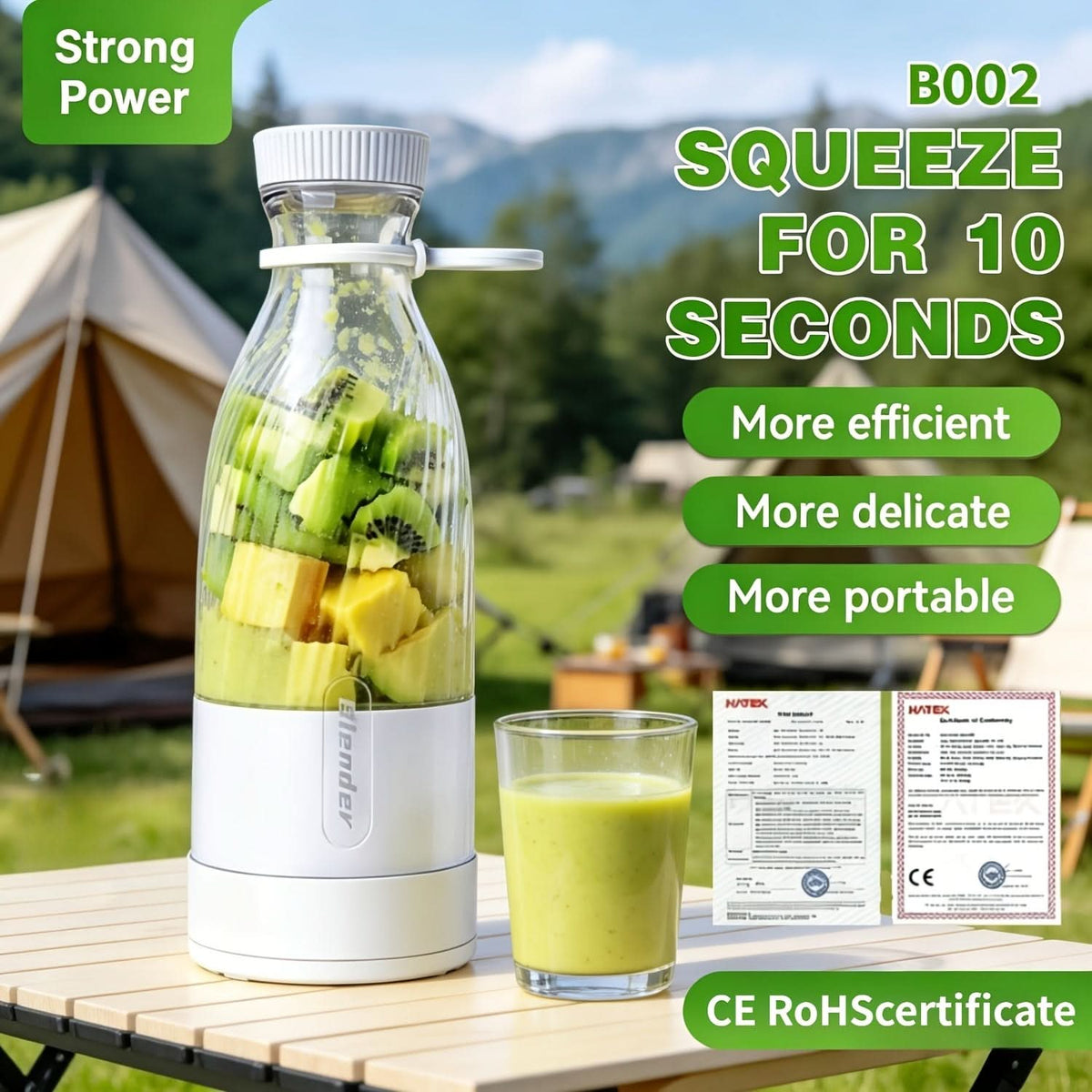 TravelMate – Compact Rechargeable Blender for Smoothies