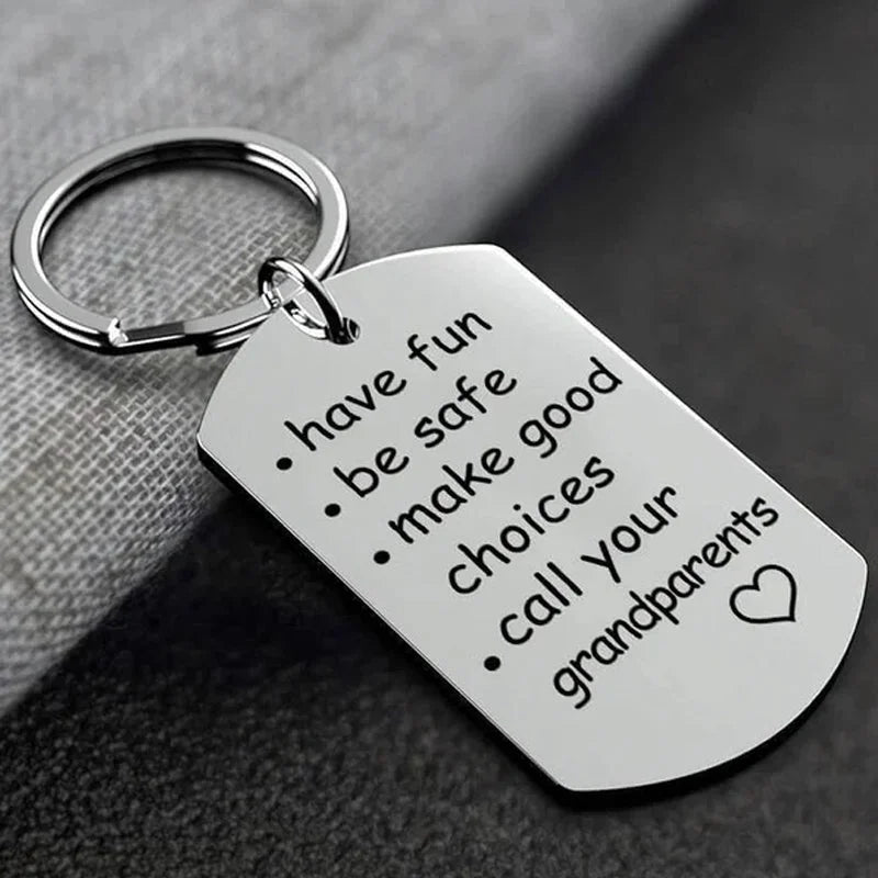 Thoughtful Reminder Keychain in Durable Stainless Steel