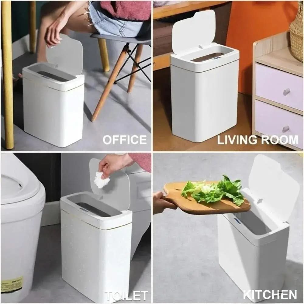 SmartSense – 15L Touch-Free Trash Can with Sensor Technology