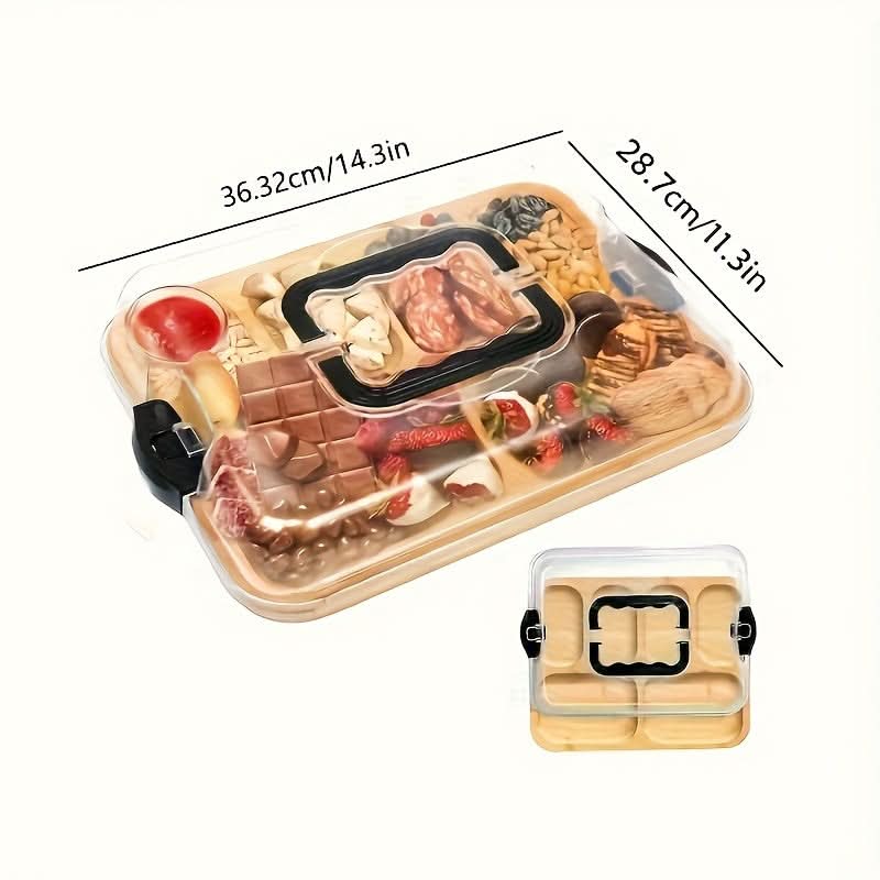 Elegant Serving Board with Clear Lid for Effortless Entertaining