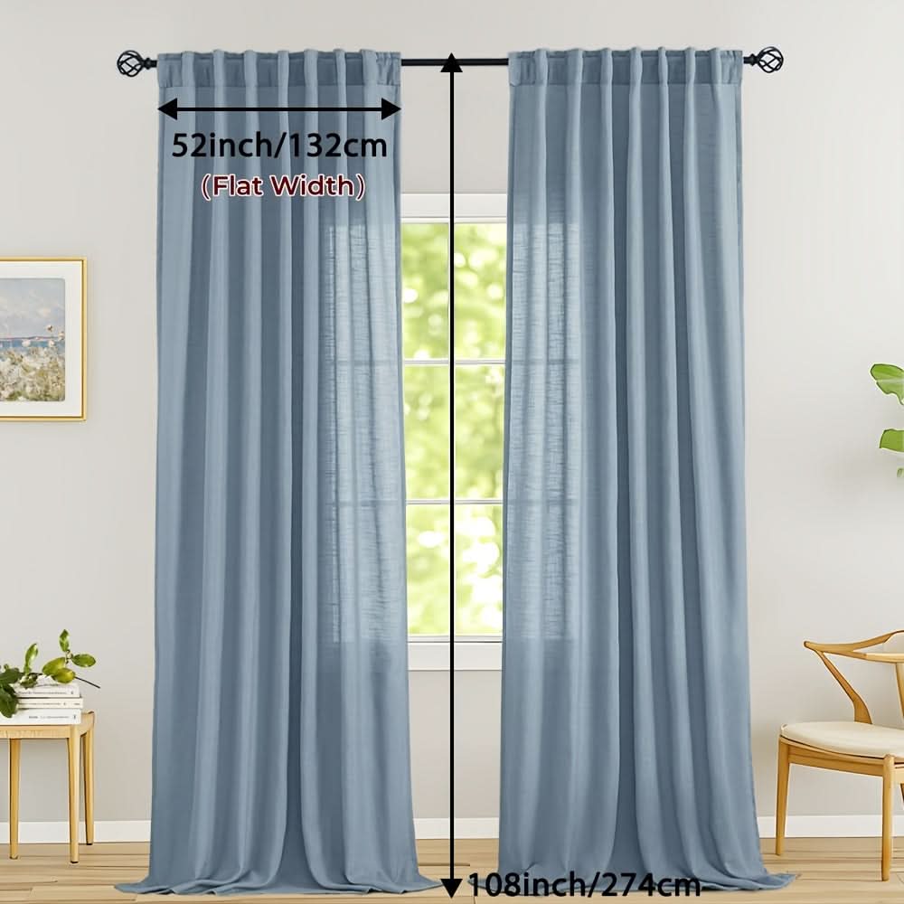 Breezy Linen Sheer Drapes for Natural Light and Privacy