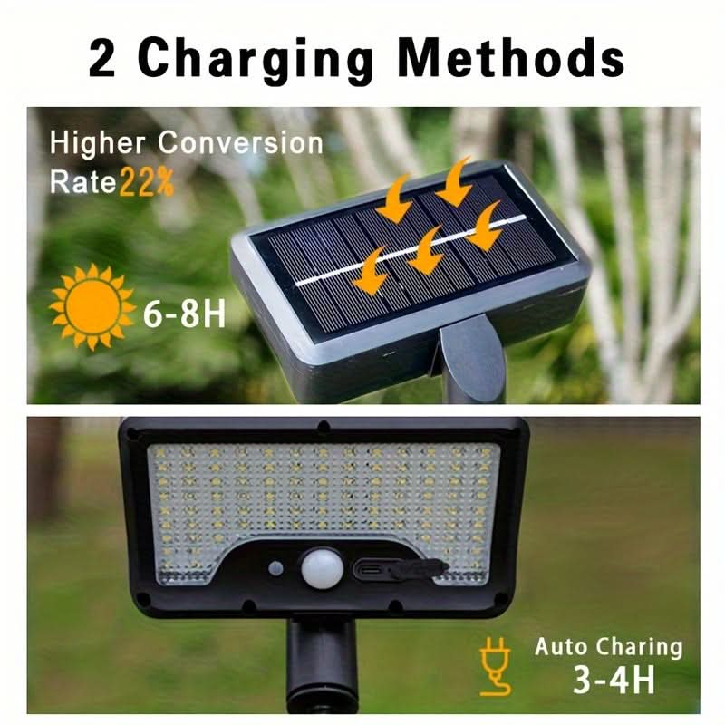 Versatile Solar-Powered Security Light with Motion Sensors