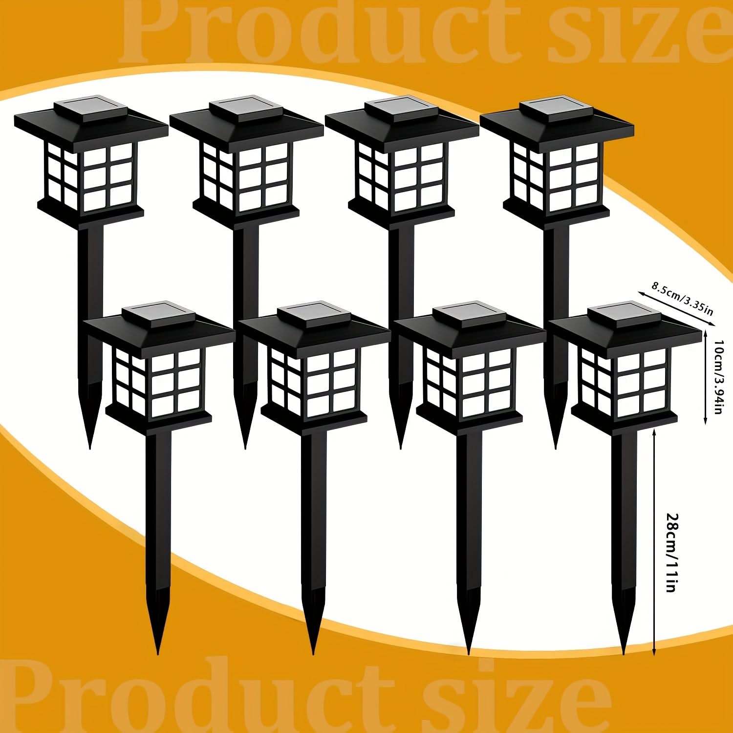 Vibrant Solar-Powered Garden Pathway Lighting Set