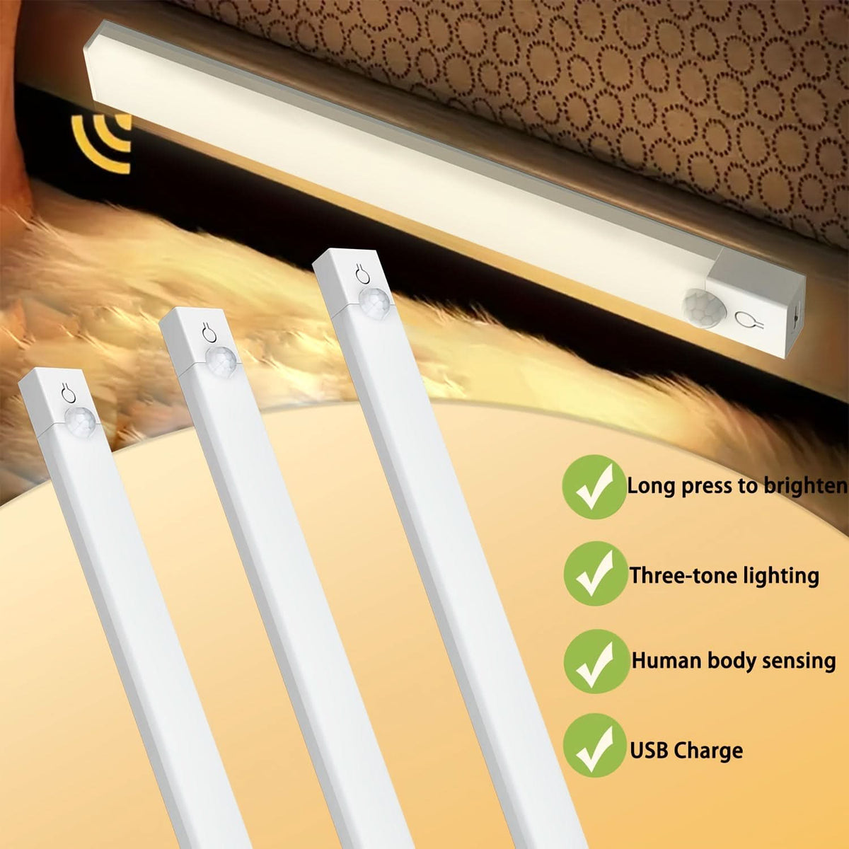 Lumosense - Smart Motion-Activated LED Night Light with Rechargeable Battery