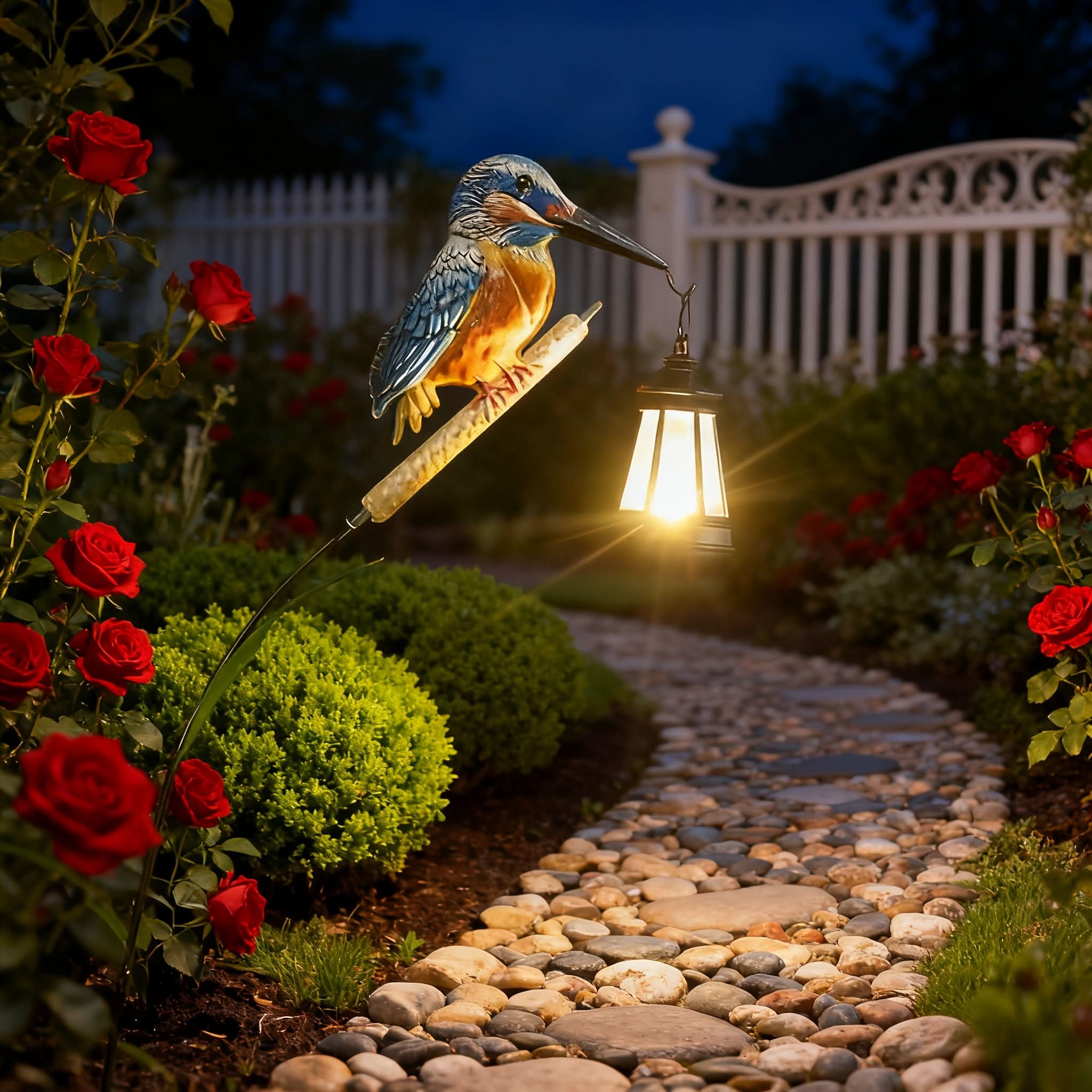 Solar Radiance – Elegant Hummingbird Hanging Garden Light