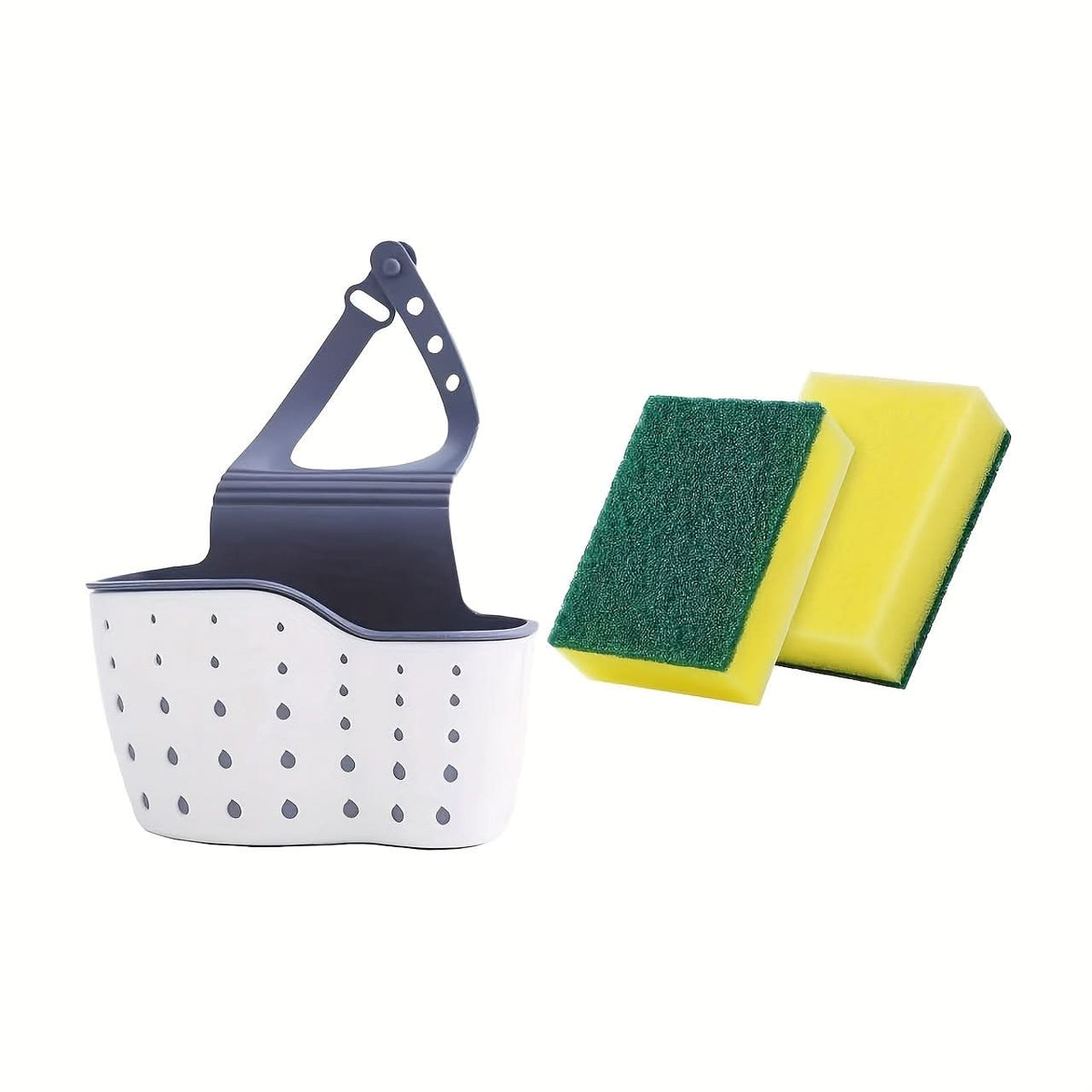Versatile Sink Organizer Tray with Cleaning Sponge Set