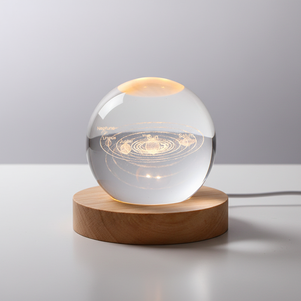 3D Moonlight Crystal Sphere Night Light