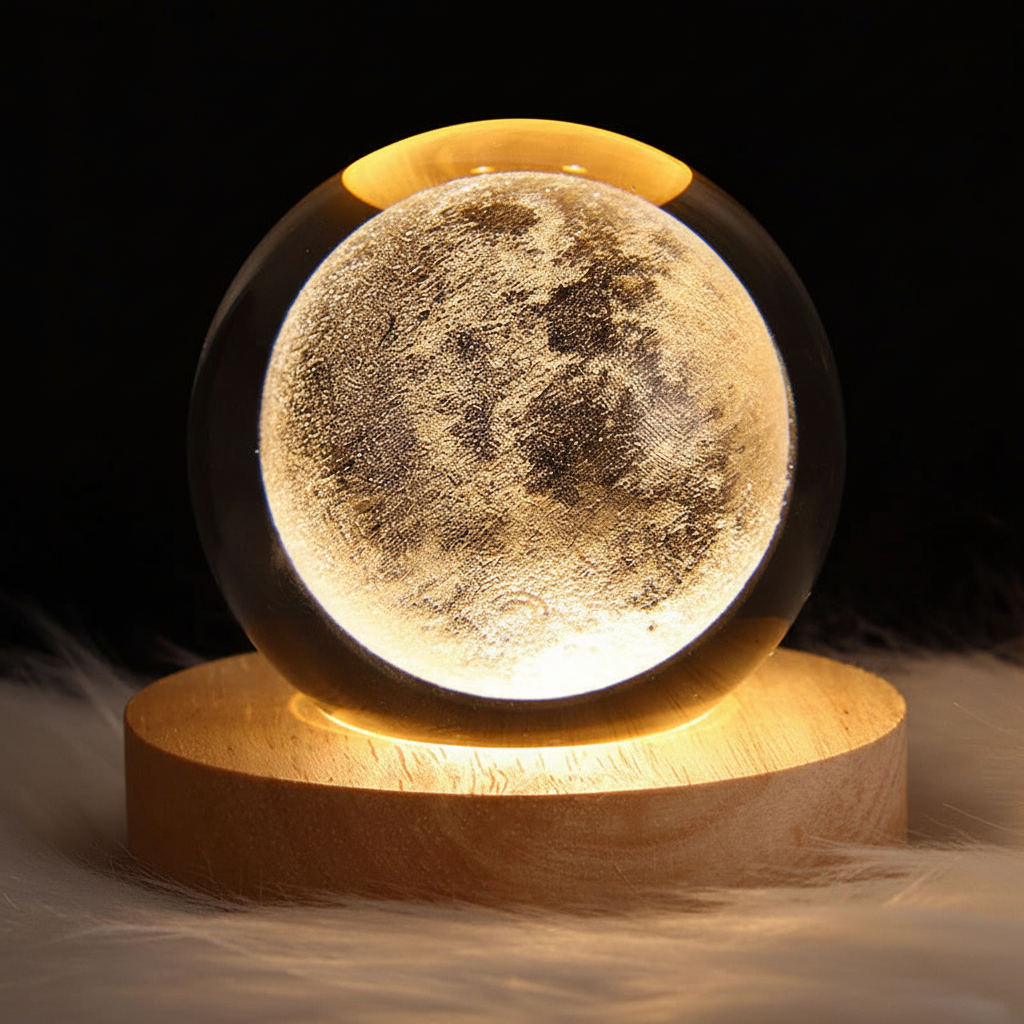 3D Moonlight Crystal Sphere Night Light