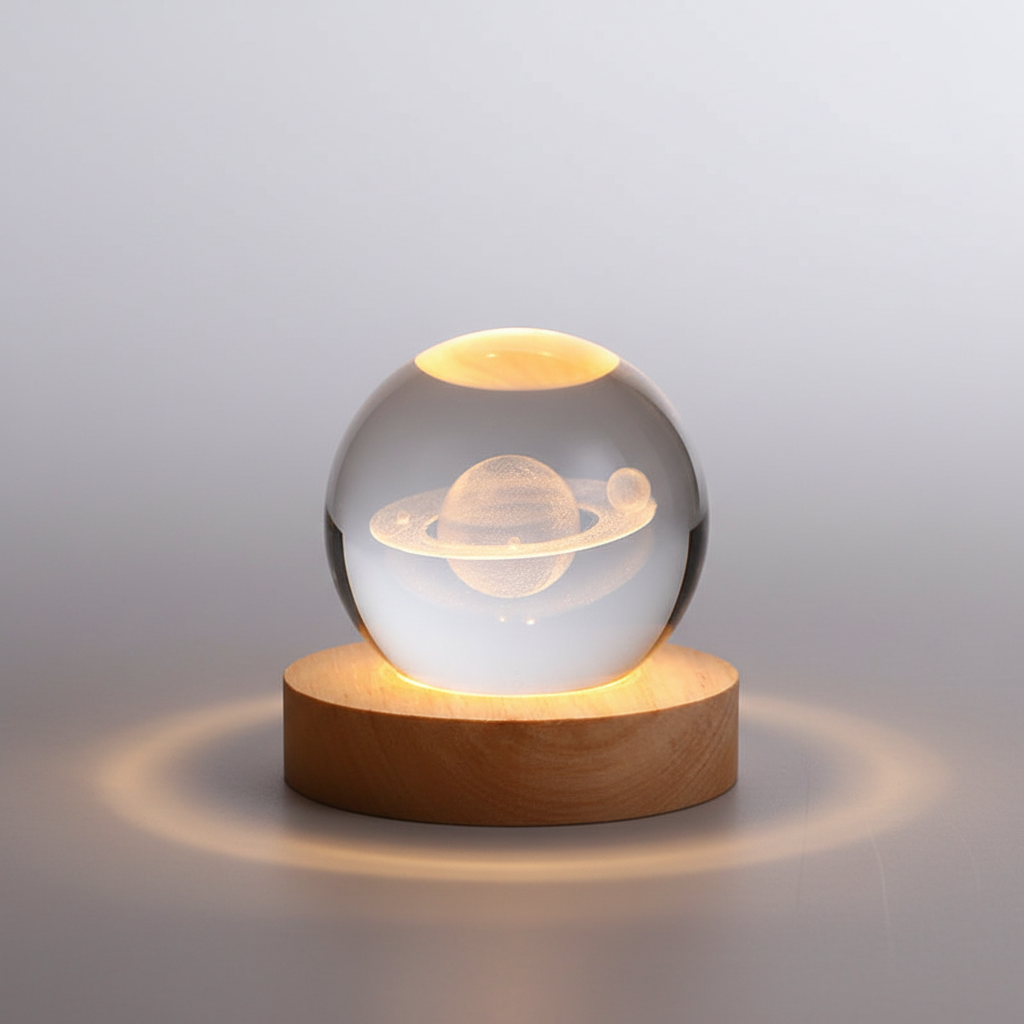3D Moonlight Crystal Sphere Night Light