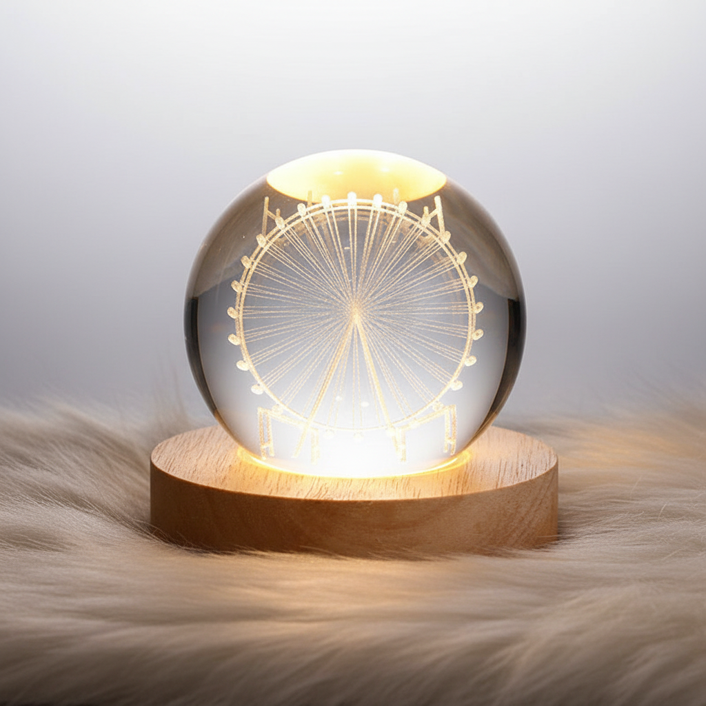 3D Moonlight Crystal Sphere Night Light